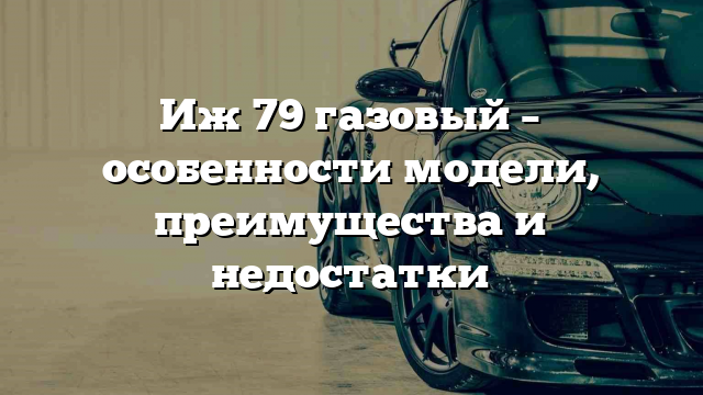 Иж 79 газовый – особенности модели, преимущества и недостатки