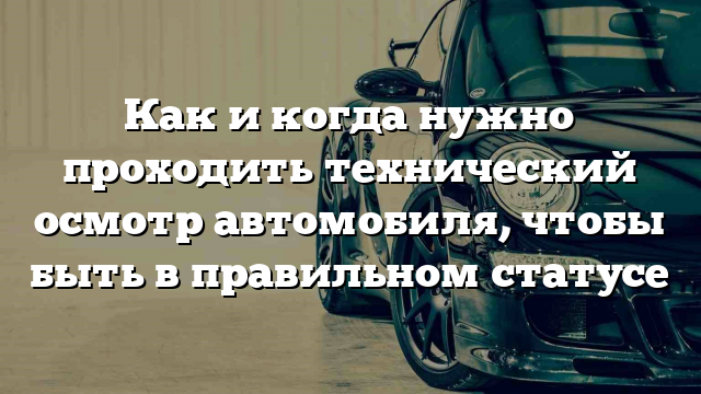 Как и когда нужно проходить технический осмотр автомобиля, чтобы быть в правильном статусе