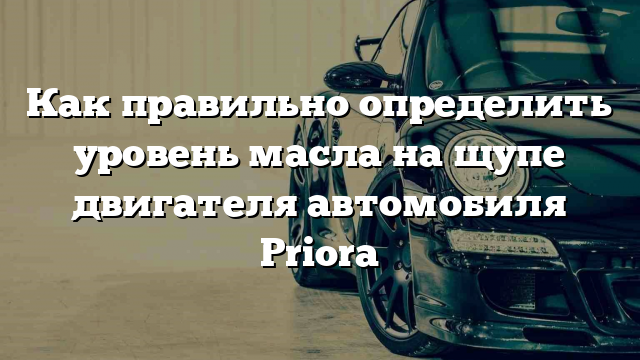 Как правильно определить уровень масла на щупе двигателя автомобиля Priora