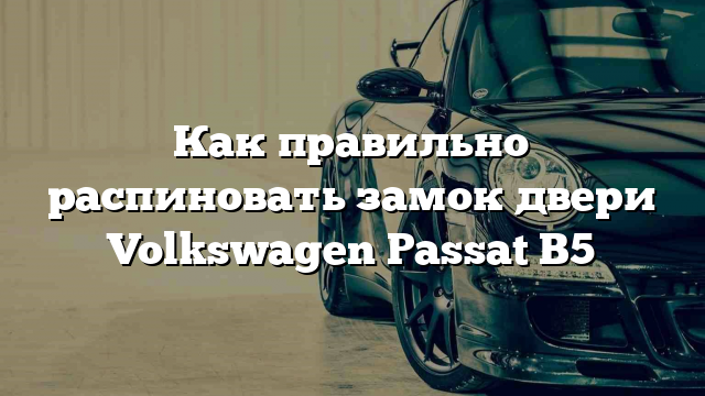 Как правильно распиновать замок двери Volkswagen Passat B5