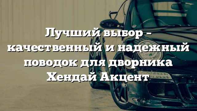 Лучший выбор – качественный и надежный поводок для дворника Хендай Акцент