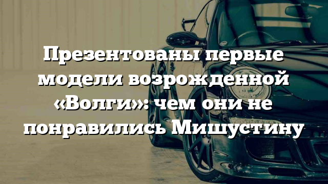 Презентованы первые модели возрожденной «Волги»: чем они не понравились Мишустину