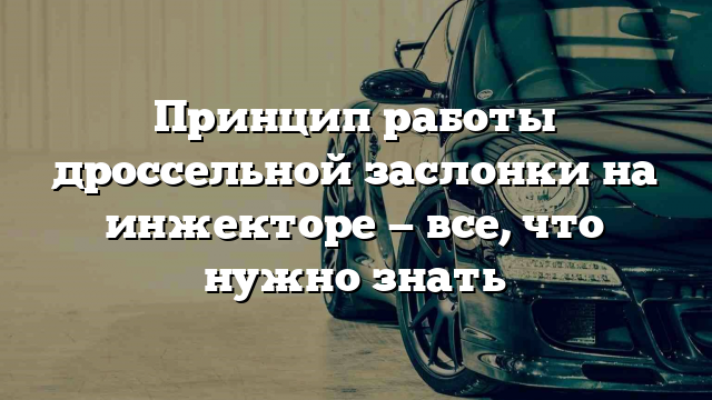 Принцип работы дроссельной заслонки на инжекторе — все, что нужно знать