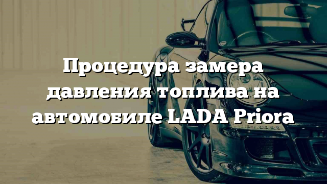 Процедура замера давления топлива на автомобиле LADA Priora