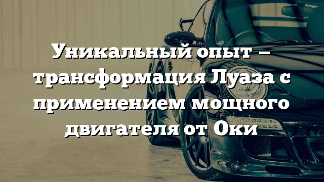 Уникальный опыт — трансформация Луаза с применением мощного двигателя от Оки