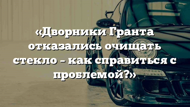 «Дворники Гранта отказались очищать стекло – как справиться с проблемой?»