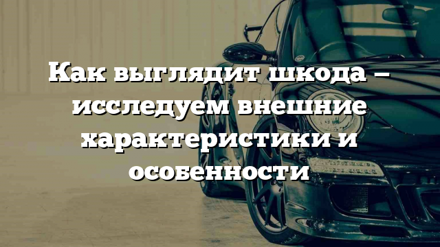 Как выглядит шкода — исследуем внешние характеристики и особенности