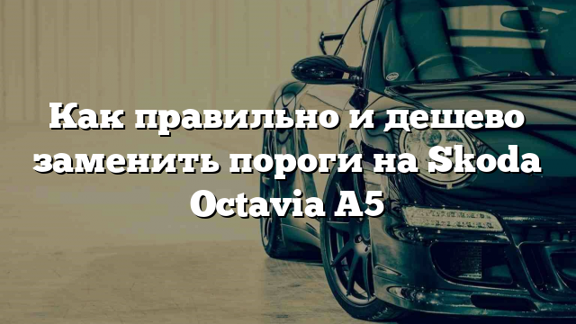 Как правильно и дешево заменить пороги на Skoda Octavia A5