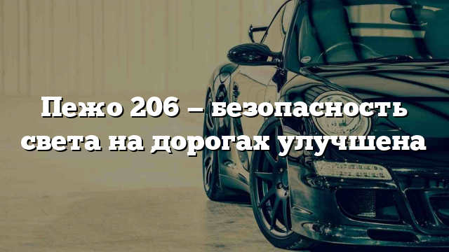 Пежо 206 — безопасность света на дорогах улучшена