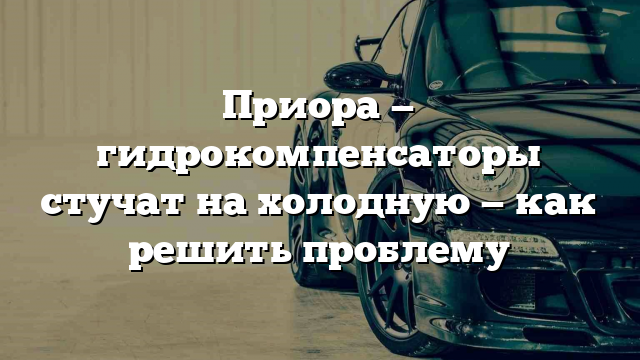 Приора — гидрокомпенсаторы стучат на холодную — как решить проблему