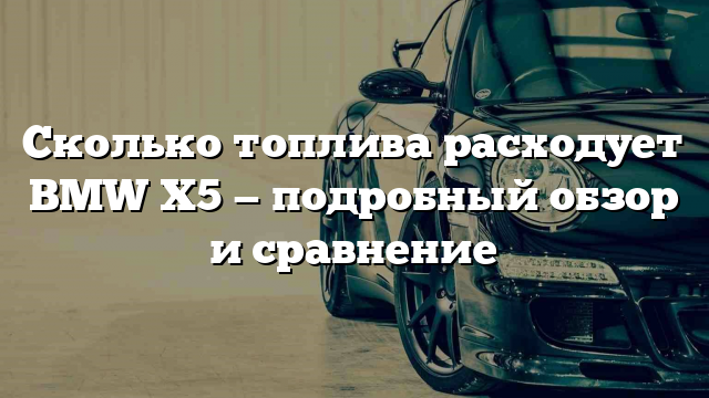 Сколько топлива расходует BMW X5 — подробный обзор и сравнение