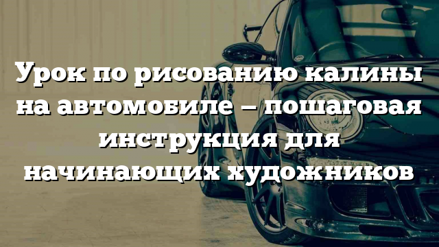 Урок по рисованию калины на автомобиле — пошаговая инструкция для начинающих художников