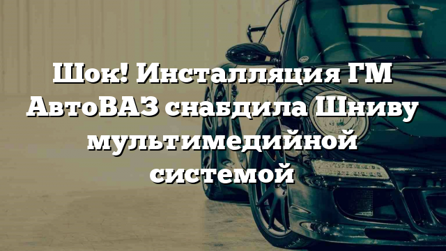 Шок! Инсталляция ГМ АвтоВАЗ снабдила Шниву мультимедийной системой